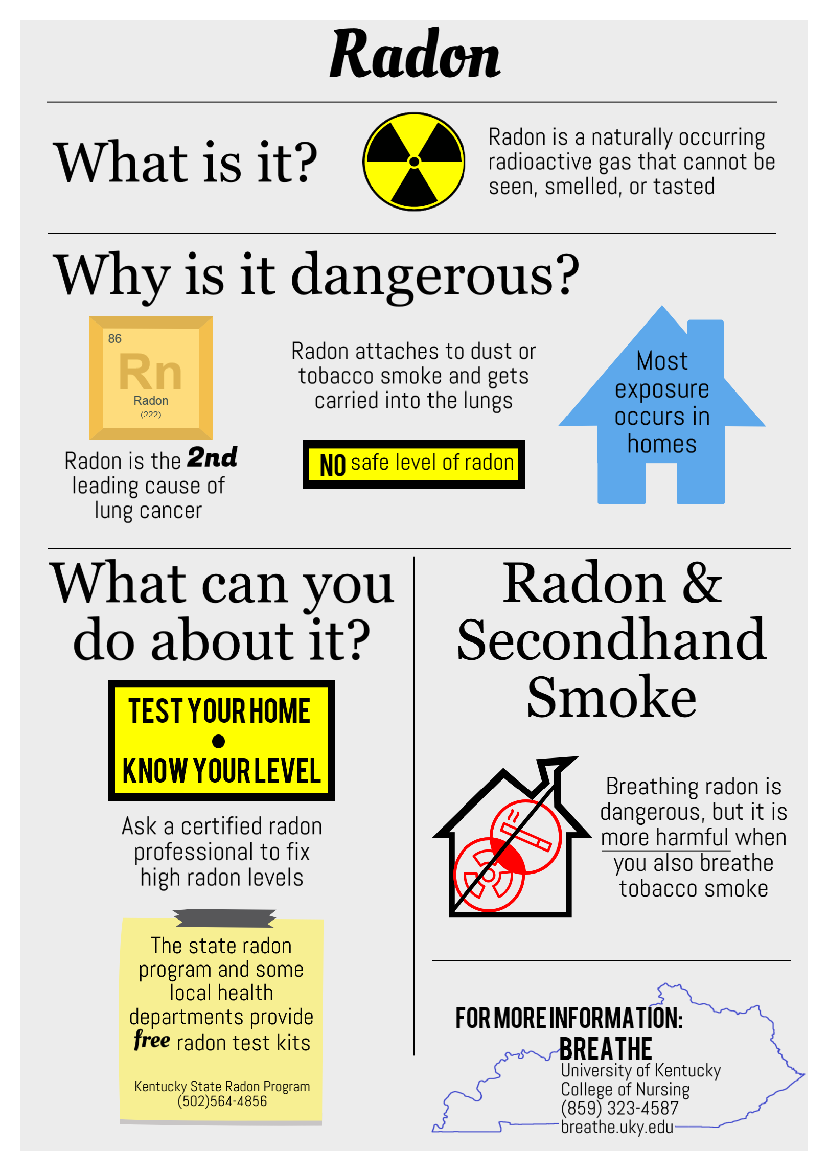 Radon and secondhand smoke flyer