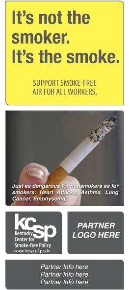 KCSP Pushcard with anti-smoking message