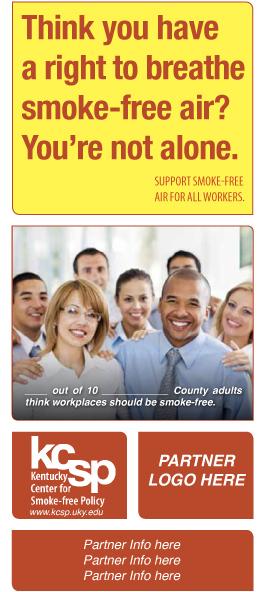 KCSP Pushcard with anti-smoking message