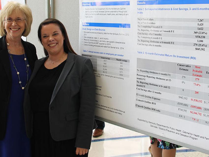 Dr. Hahn and PhD student Ellen Parsley photographed together.