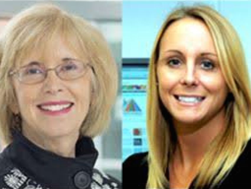 Side by side portrait photos of Dr. Ickes and Dr. Hahn